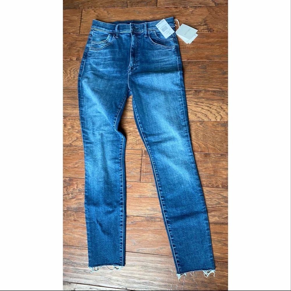 MOTHER Stash Swooner Ankle Fray NWT in Chick Flick